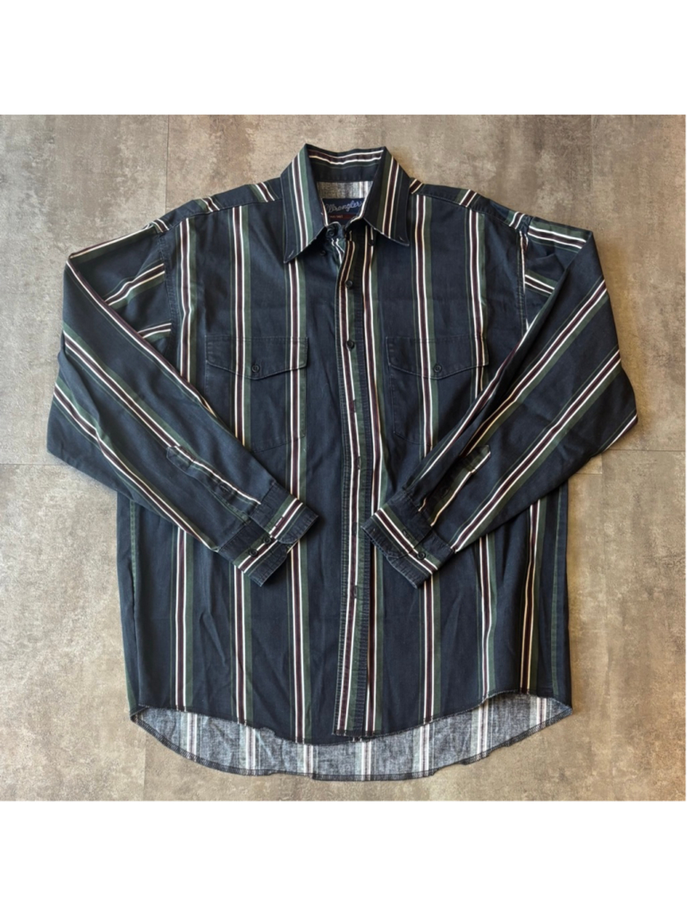 Vintage Wrangler Western Button Up Shirt Mens XL Long Tail